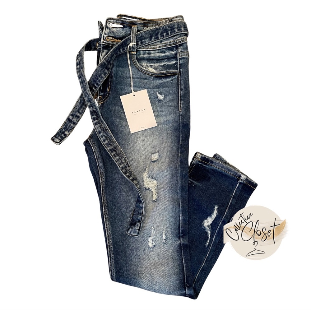 KanCan Sofina Ultra High Rise Belted Super Skinny Jeans KC9259Dsize 7 / 27